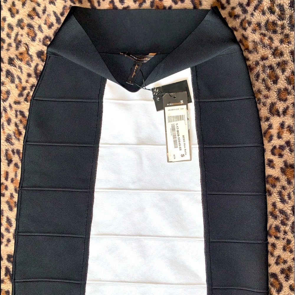 BCBG MAXAZRIA Black and White Size Small Skirt